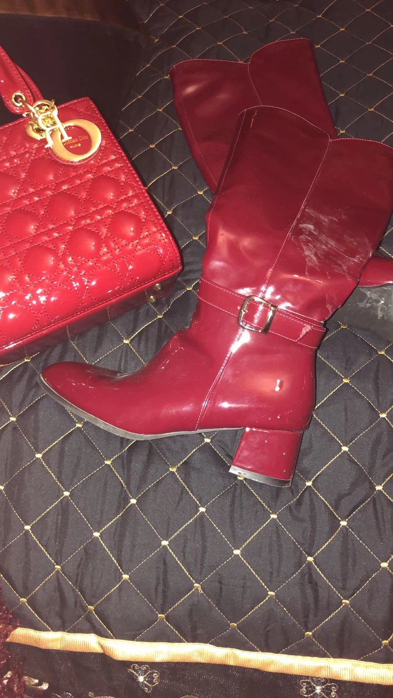 Christian Dior Red Patent Lady Dior Bag - photo 2
