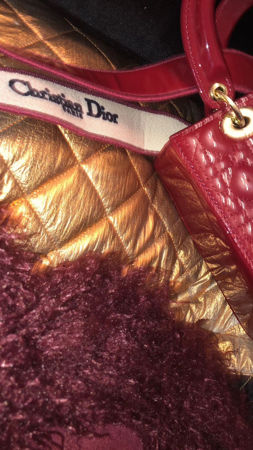 Christian Dior Red Patent Lady Dior Bag - photo 4