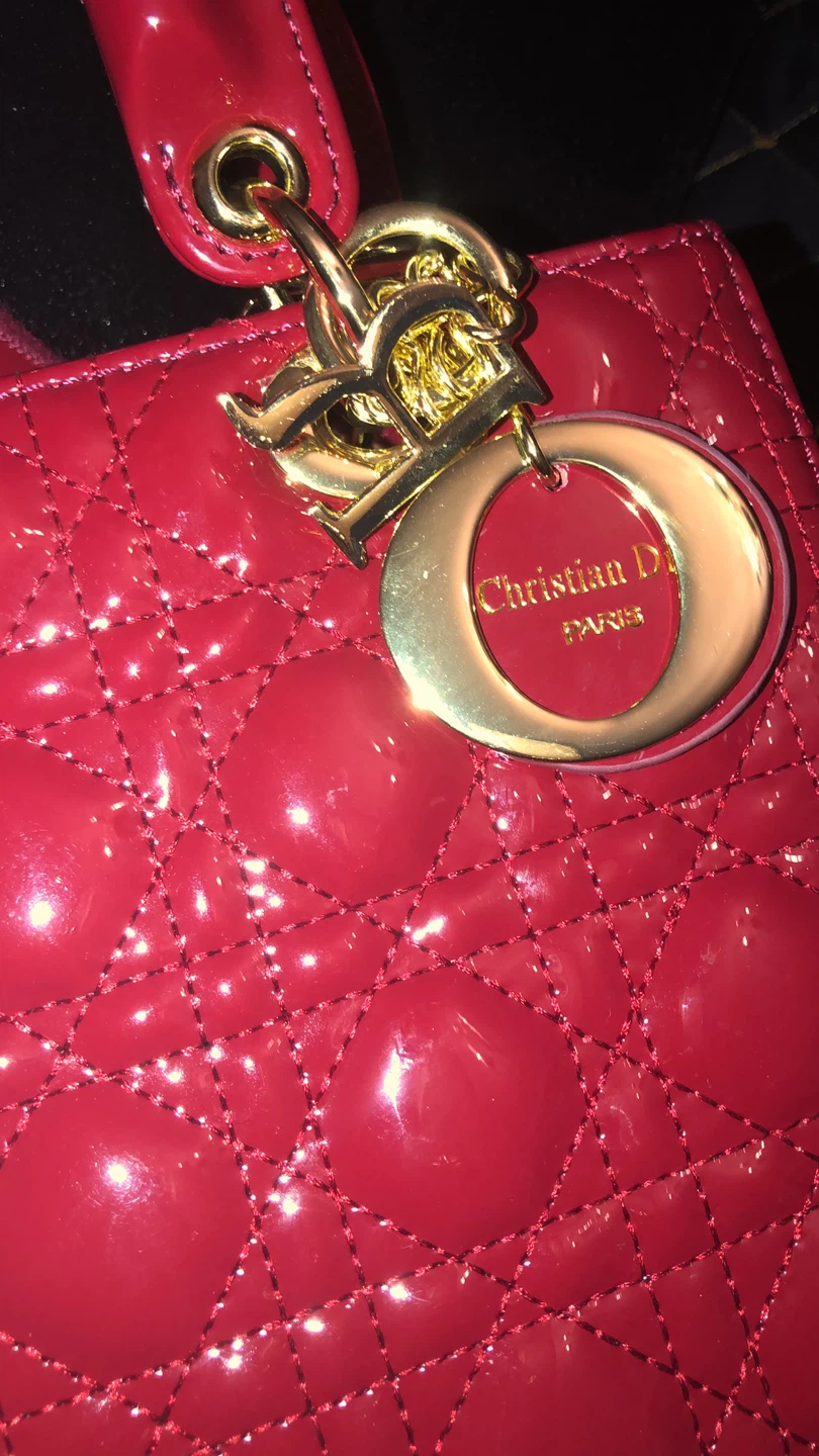 Christian Dior Red Patent Lady Dior Bag - photo 5