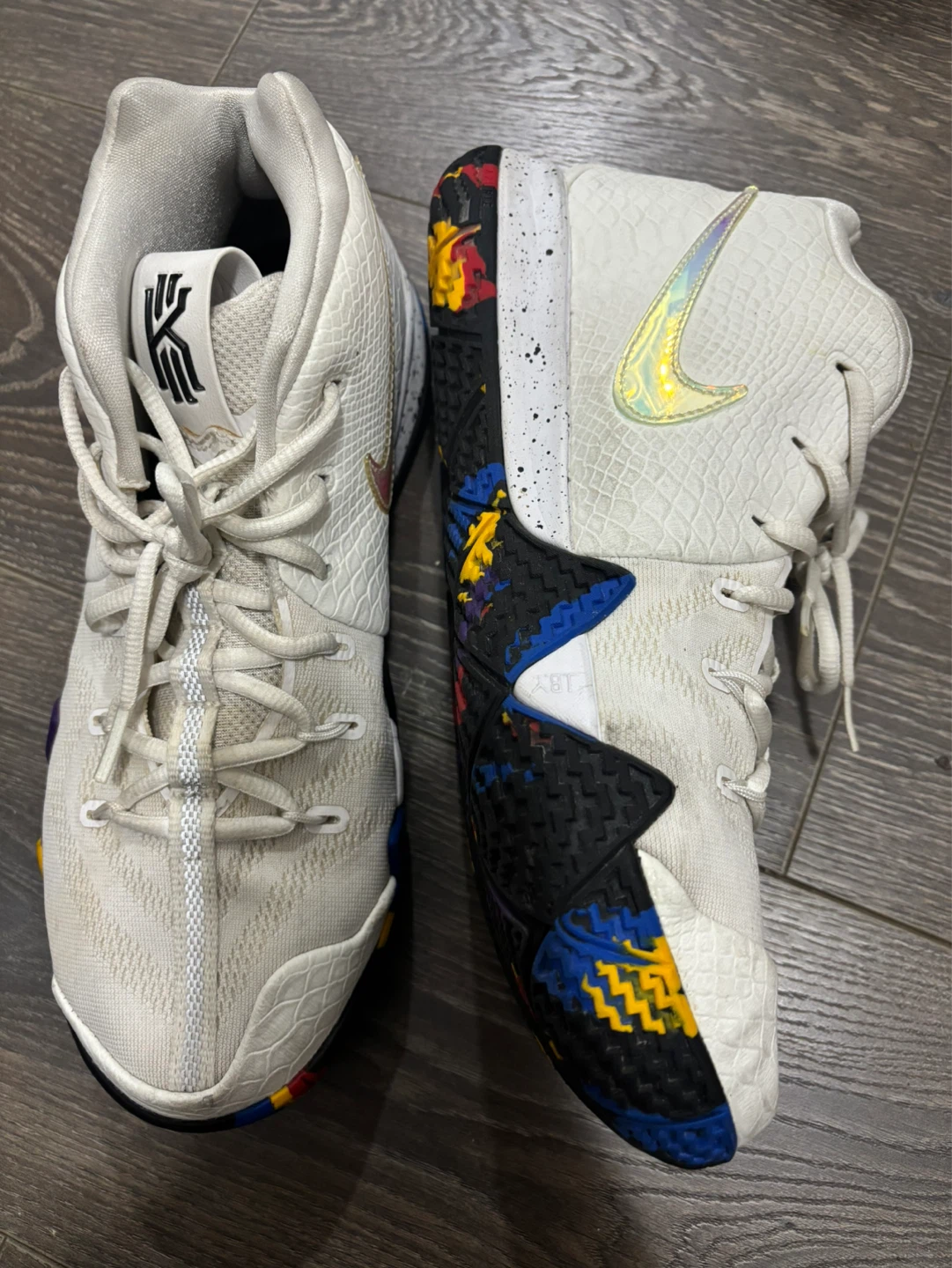 Nike Kyrie 4 White Basketball Shoes - photo 4