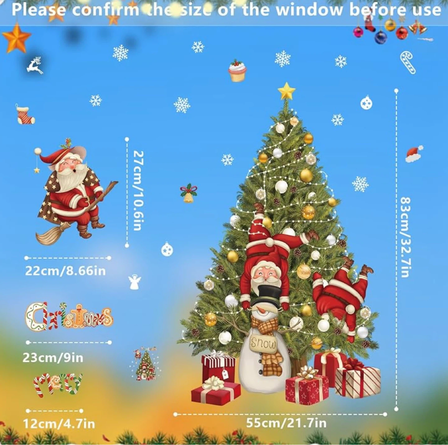 Christmas window decals, new - photo 2