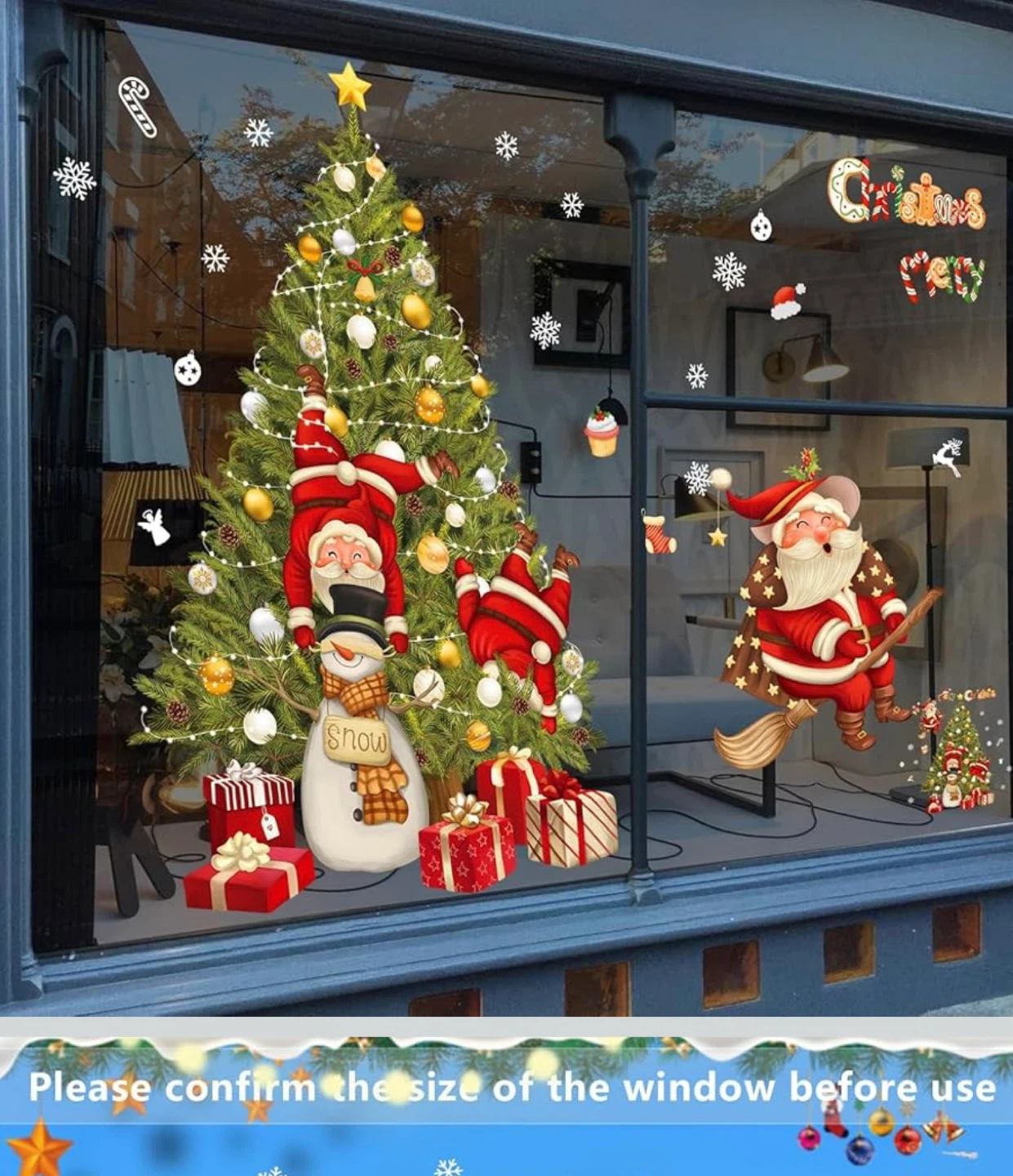 Christmas window decals, new