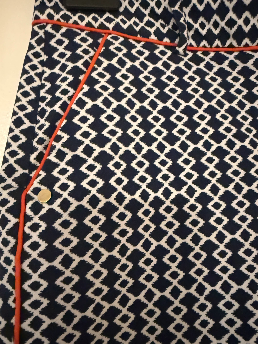 Crown & Ivy Navy Geometric Pants Size 4 - photo 3