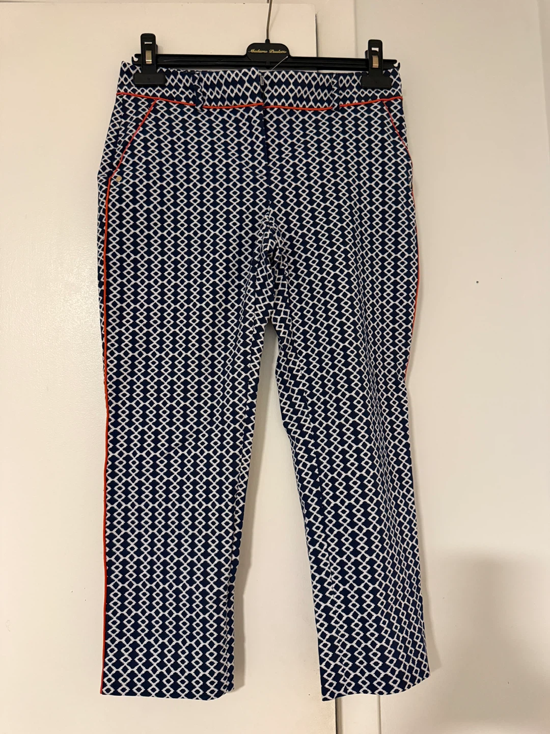 Crown & Ivy Navy Geometric Pants Size 4 - photo 2