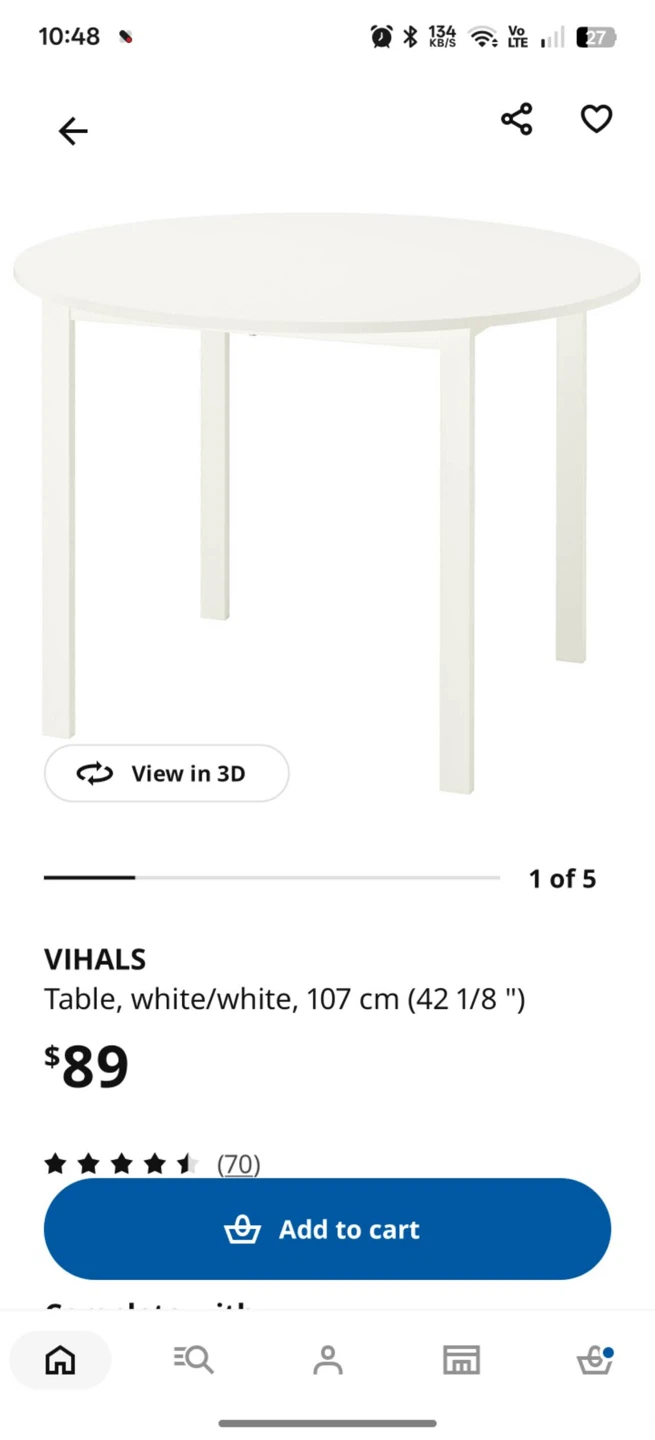 IKEA VIHALS Dining Table➕2 Chairs Set