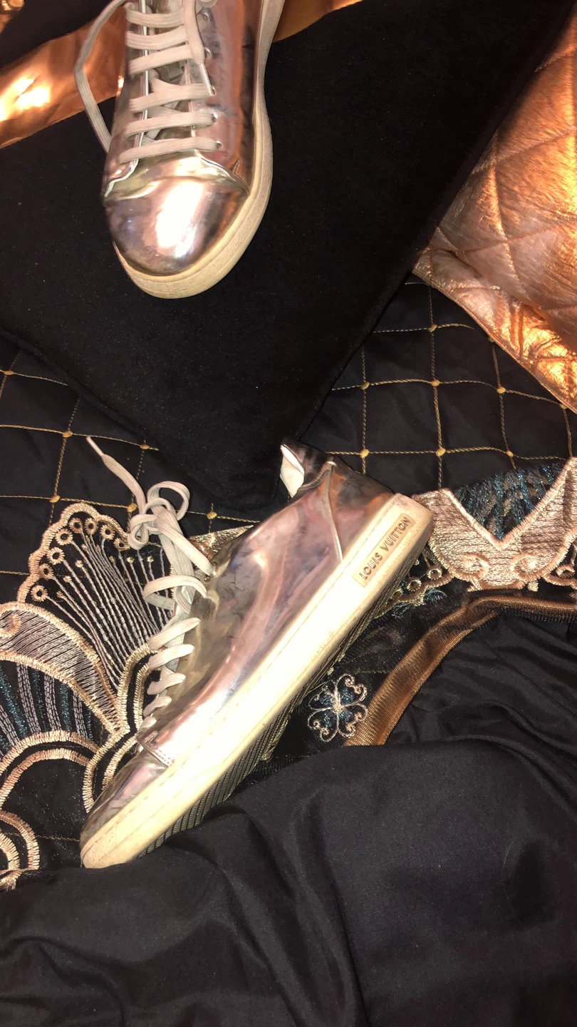 Real Louis Vuitton Silver Sneakers