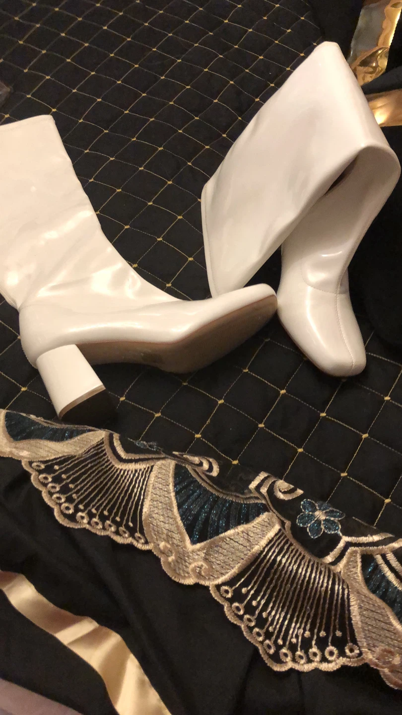 White Go-Go Boots 8