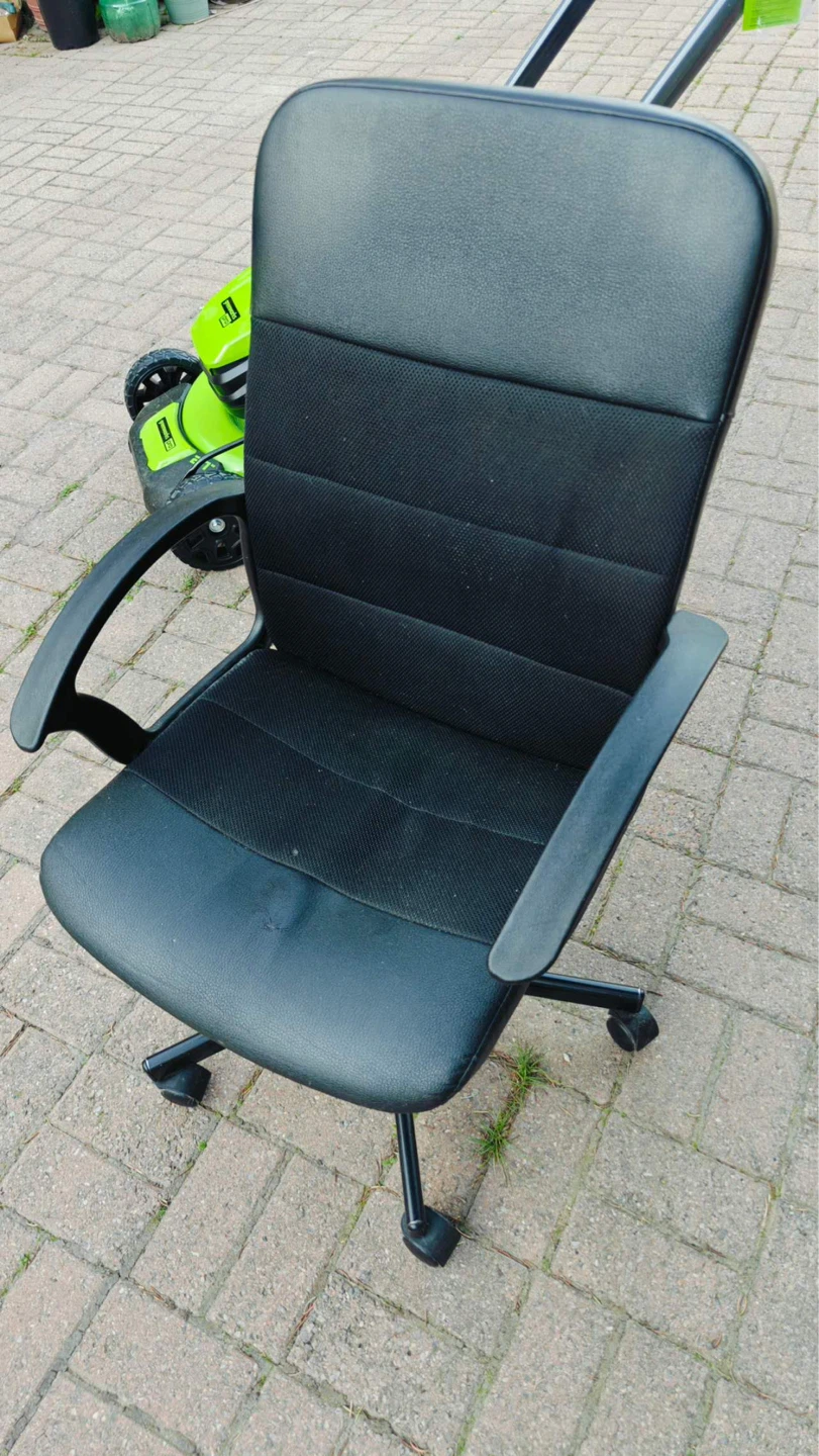 Black Office Chair with Casters