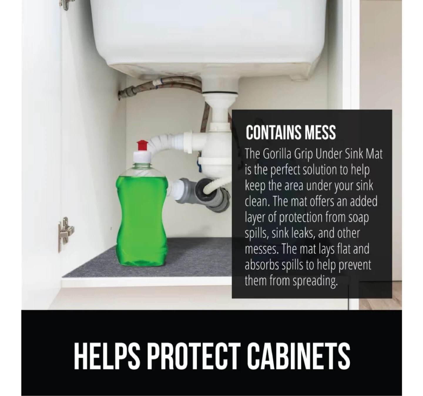 Under the sink bathroom mat, 23 3/4” x 36”, new - photo 3