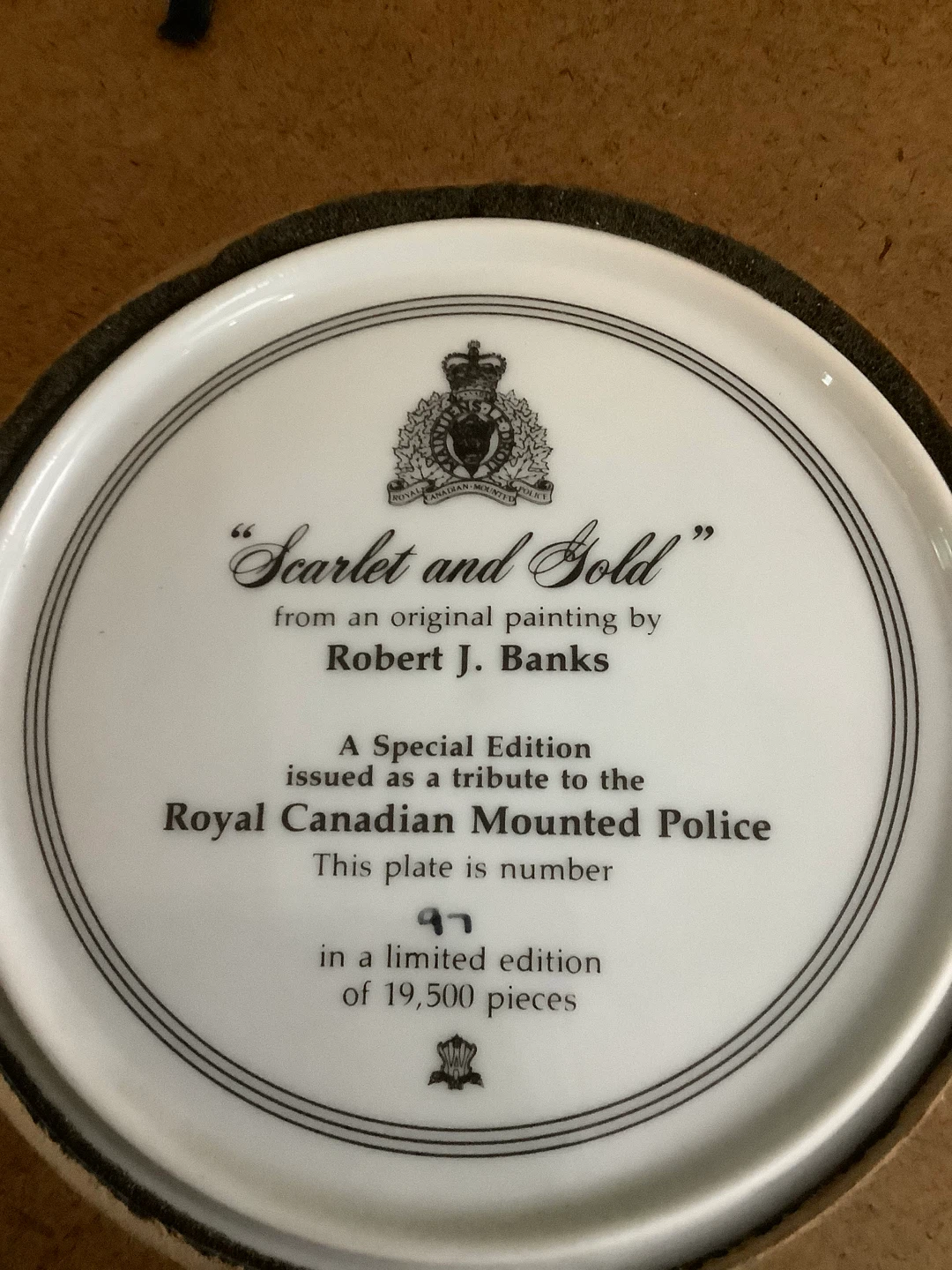 Scarlet and Gold by Robert Banks Collector Plate - photo 2