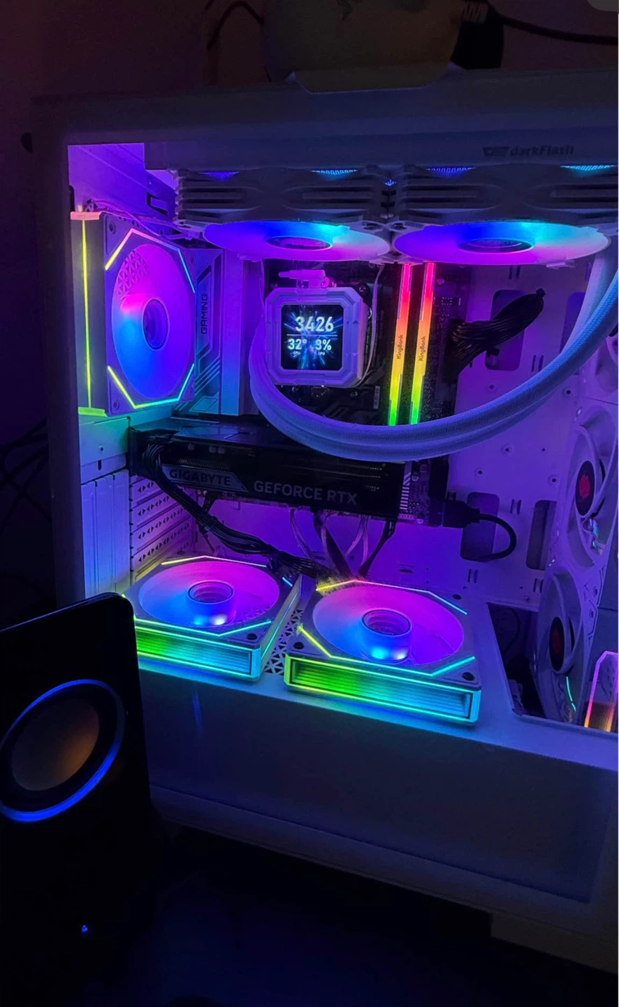 White Gaming Desktop PC with RGB Lighting - photo 3