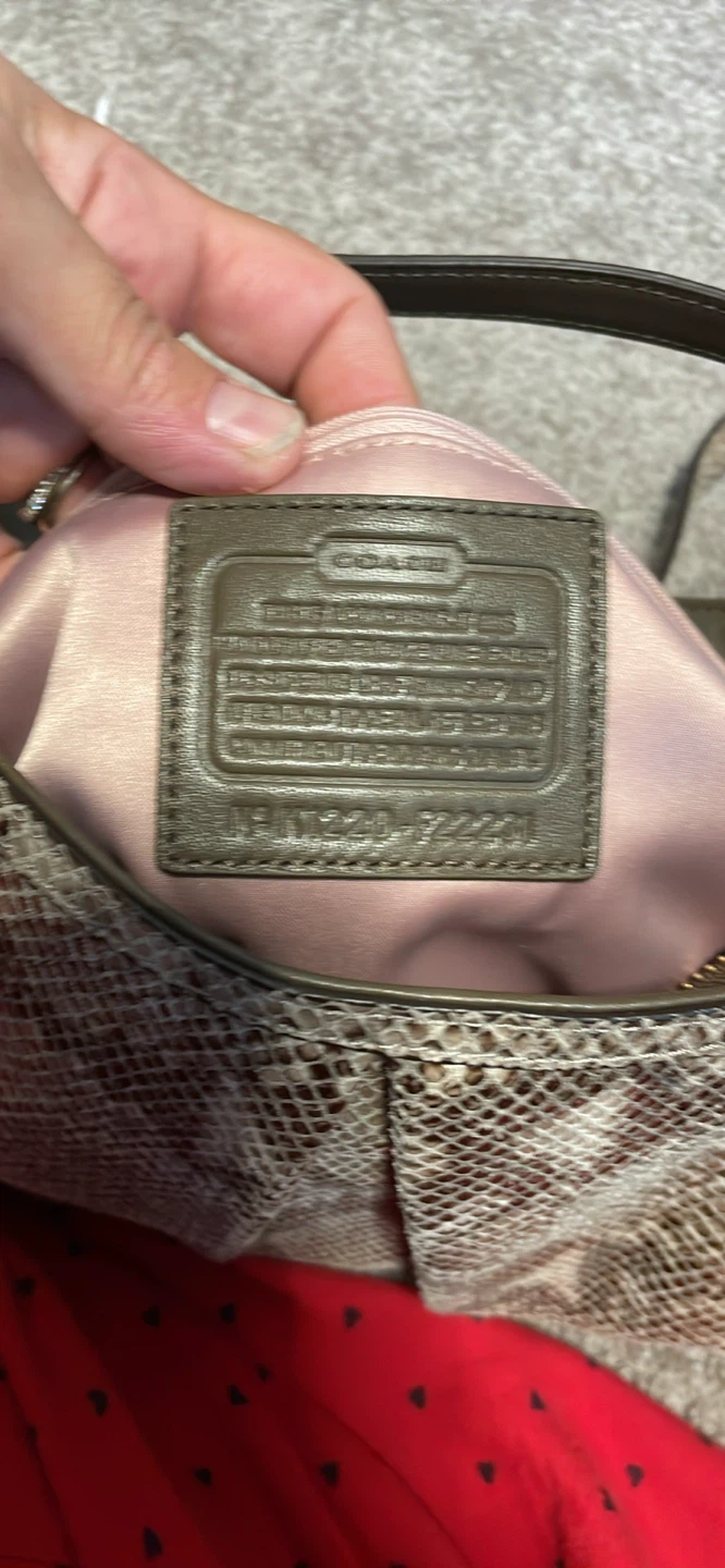 Coach Snakeskin Embossed Shoulder Bag - photo 3