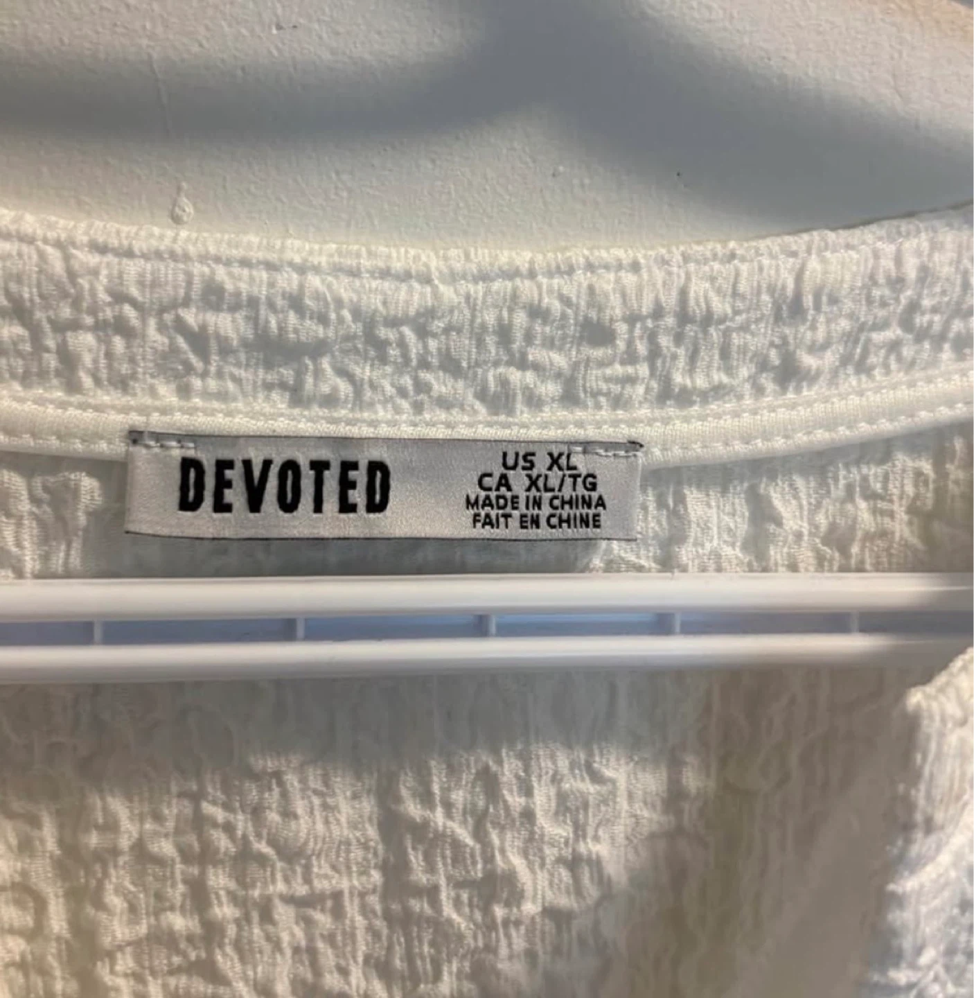 DEVOTED White Textured Blouse - photo 2