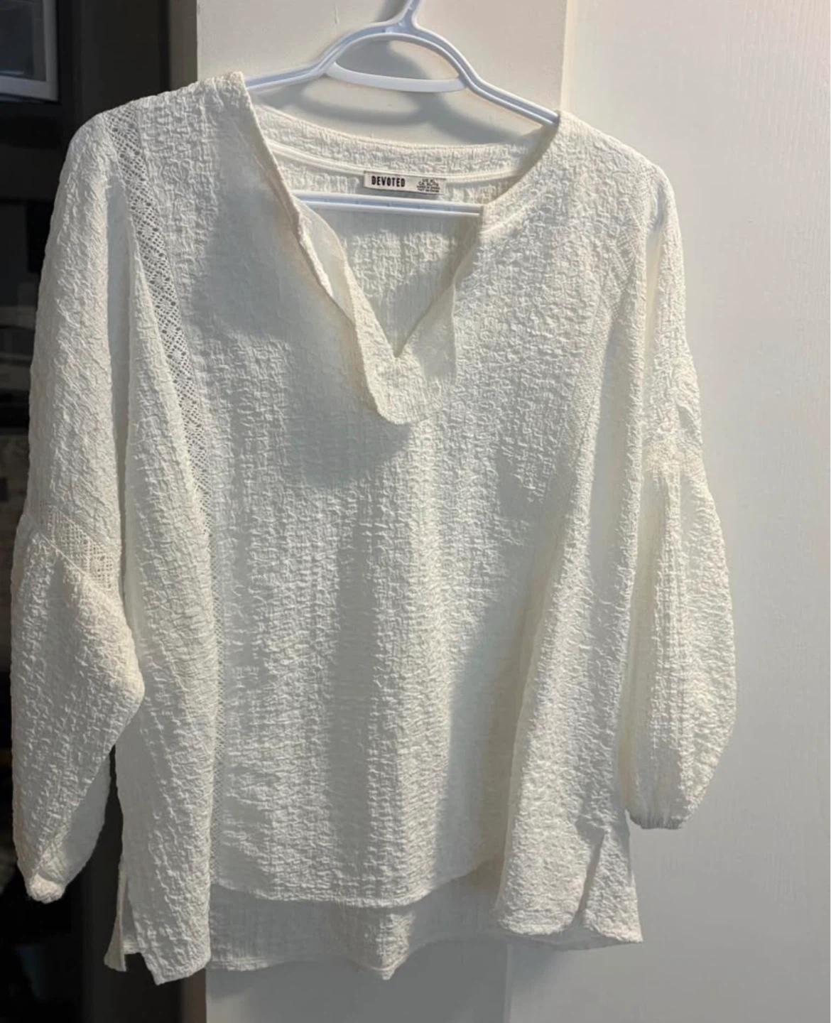 DEVOTED White Textured Blouse