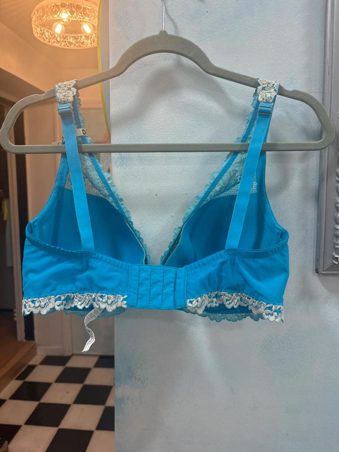 Blue Lace Trim Bra 36D - photo 2