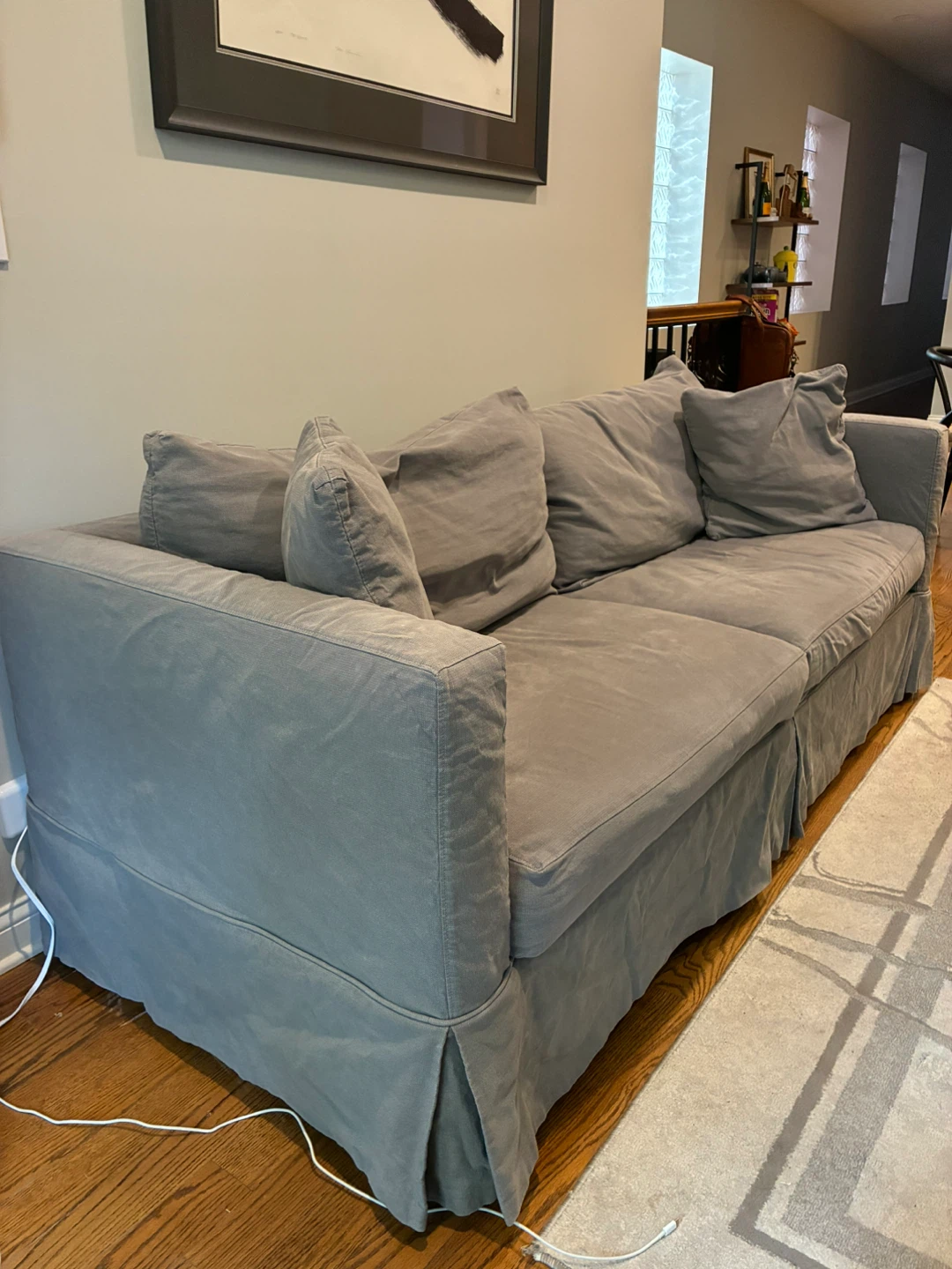 Crate and Barrel Washable Willow Sofa - photo 3