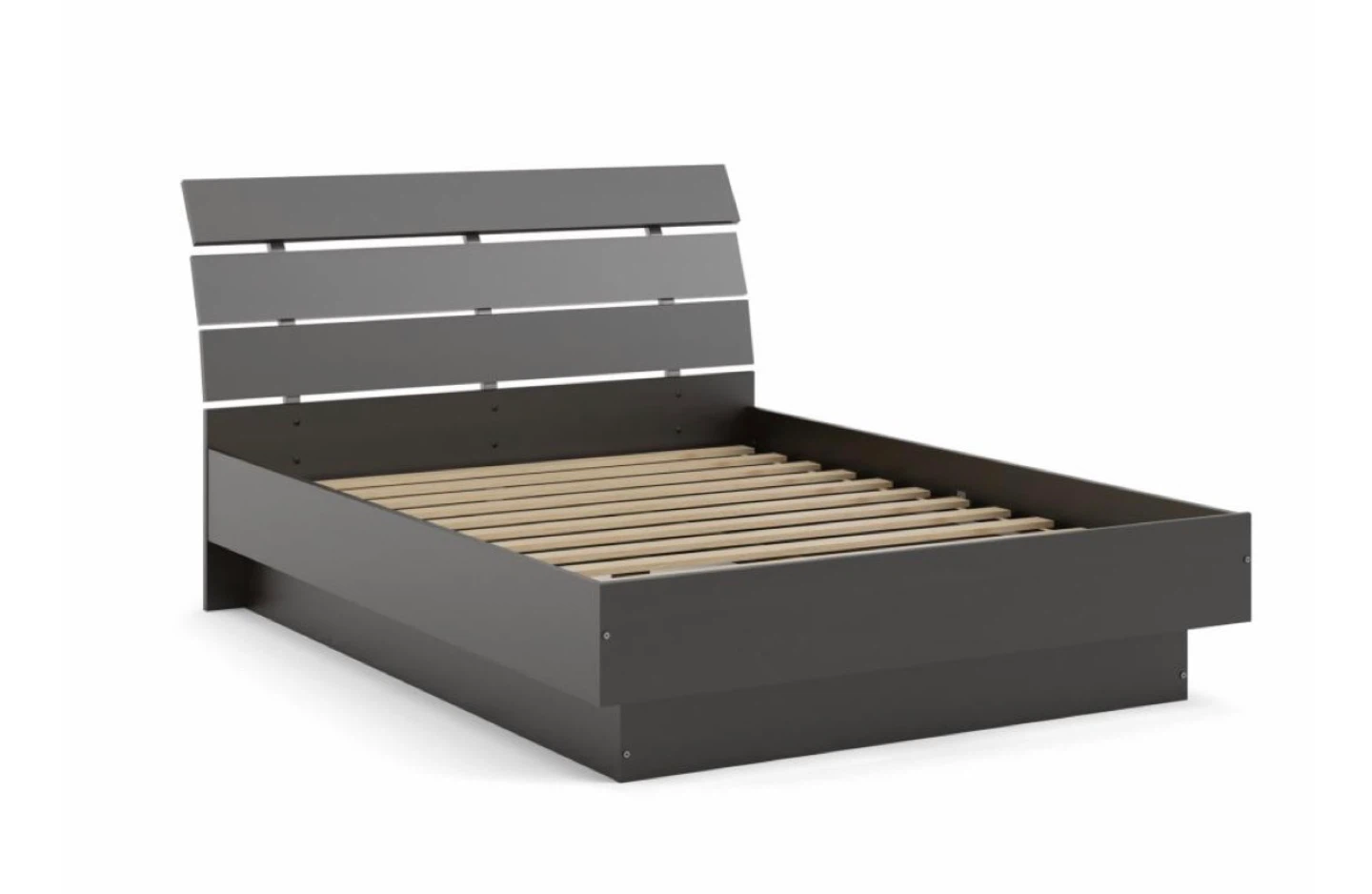 Coffee Modern Bed Frame with Slatted Base - photo 3