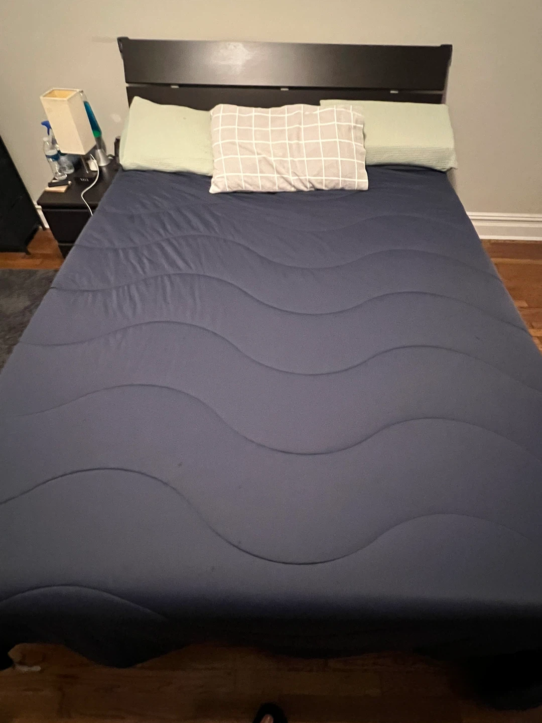 Coffee Modern Bed Frame with Slatted Base