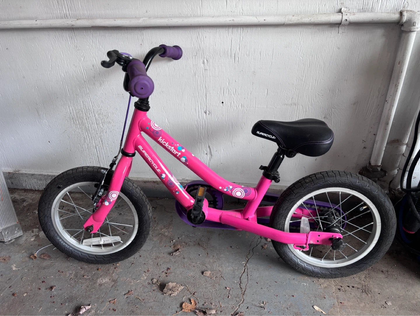 Pink Supercycle Kickstart Kids Bike