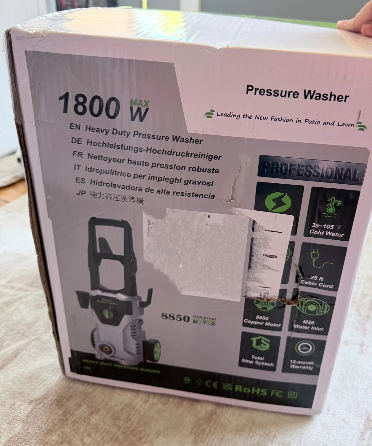 1800W Heavy Duty Pressure Washer W8
