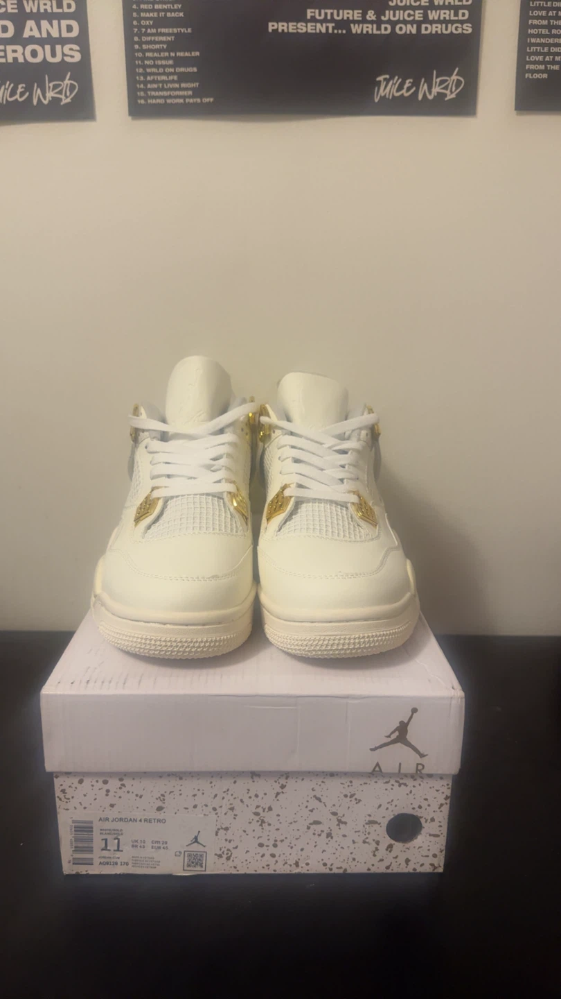 Brand New Jordan 4 Metallic Gold M11/W13 - photo 3