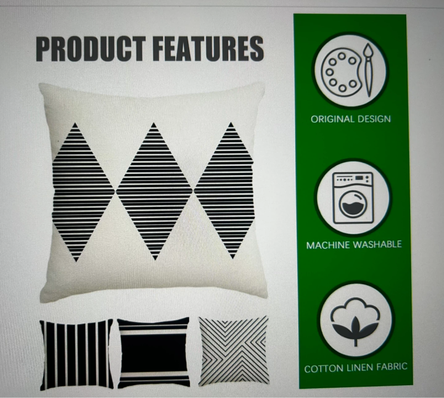 Set of 4 Waterproof Throw Pillow Covers (18x18inch) - photo 4