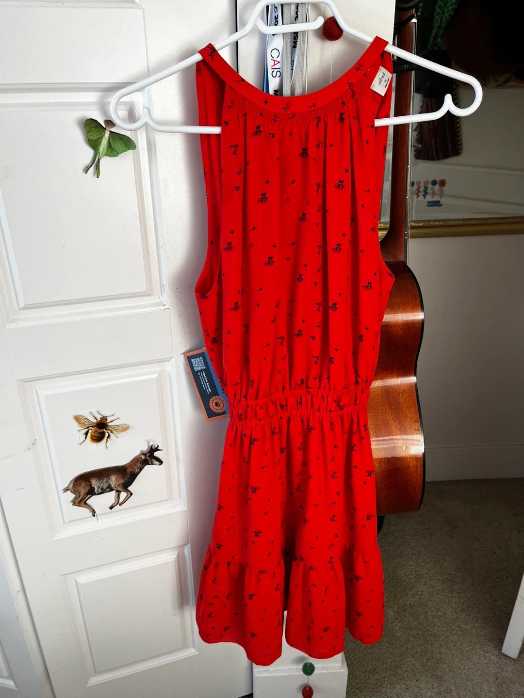 Wilfred Red Floral Sleeveless Dress