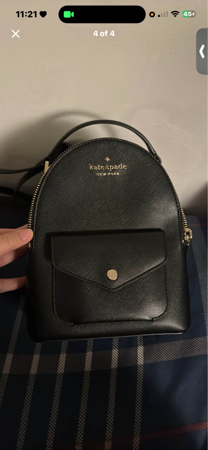 Kate Spade Black Leather Mini Backpack - photo 4
