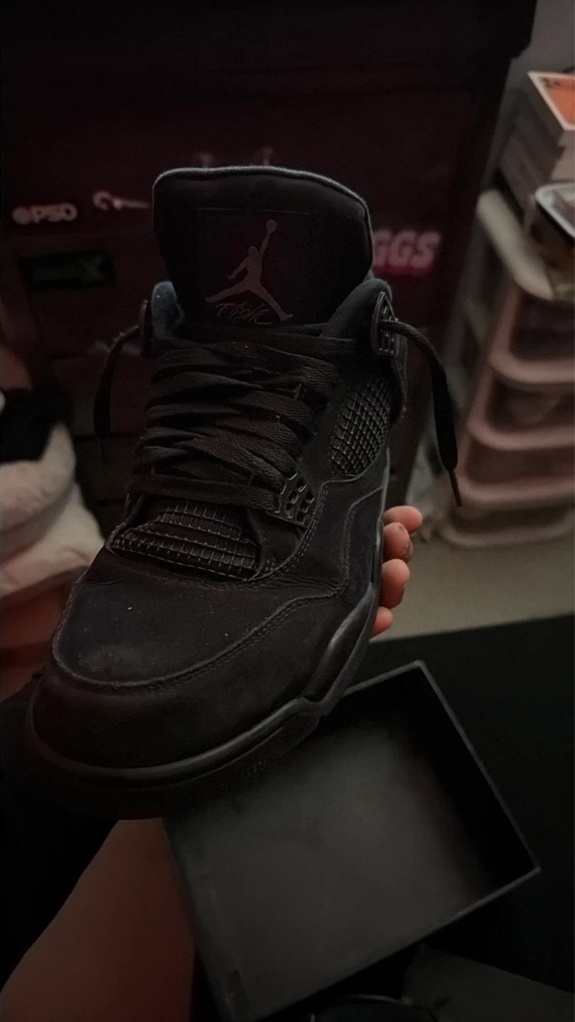 Air Jordan 4 Retro Black Men's Shoes Size 13