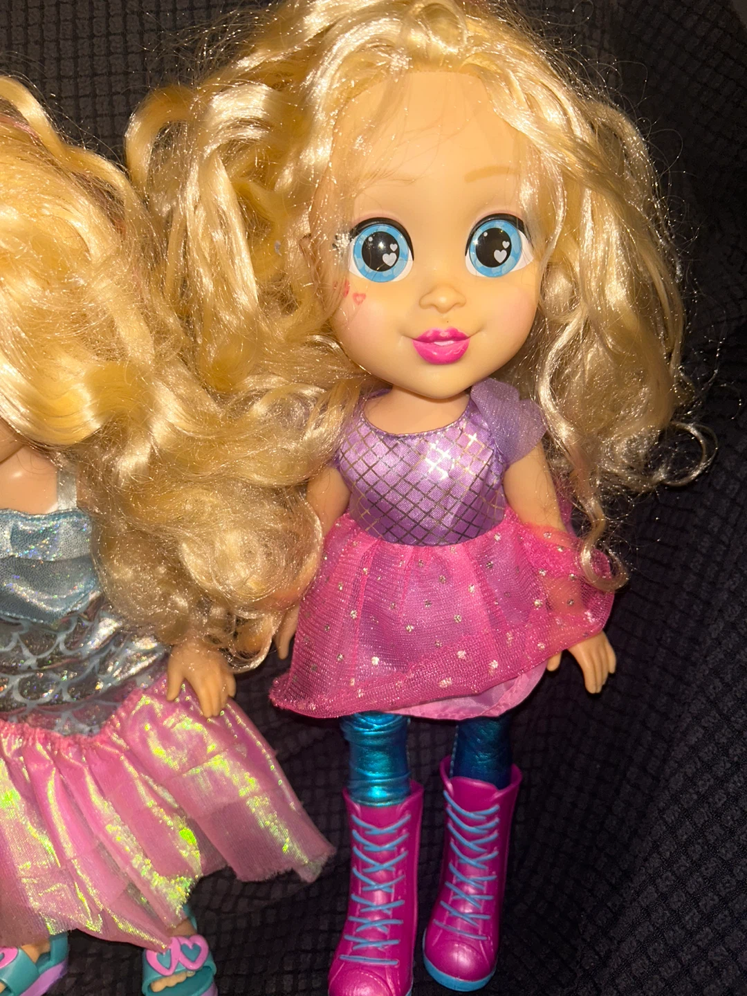 Set of 2 Toddler Dolls with Blonde Hair and Outfits - photo 2