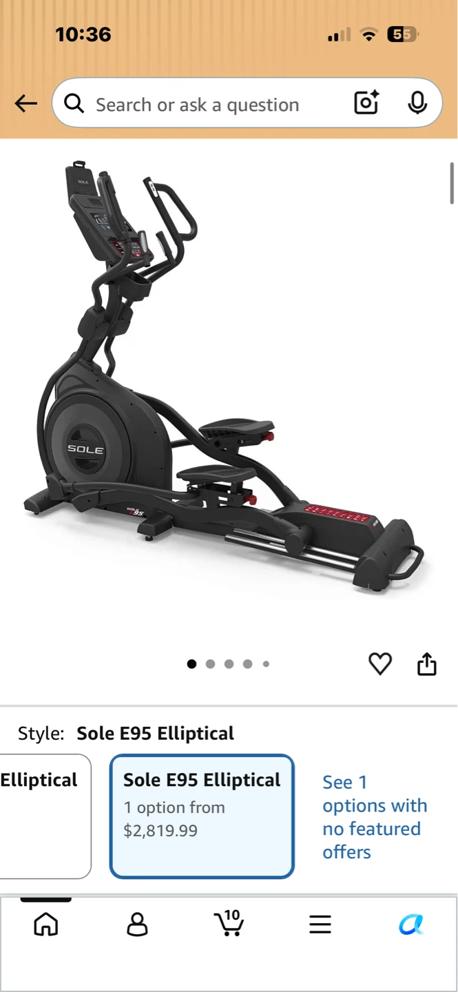 SOLE E95 Elliptical Exercise Machine