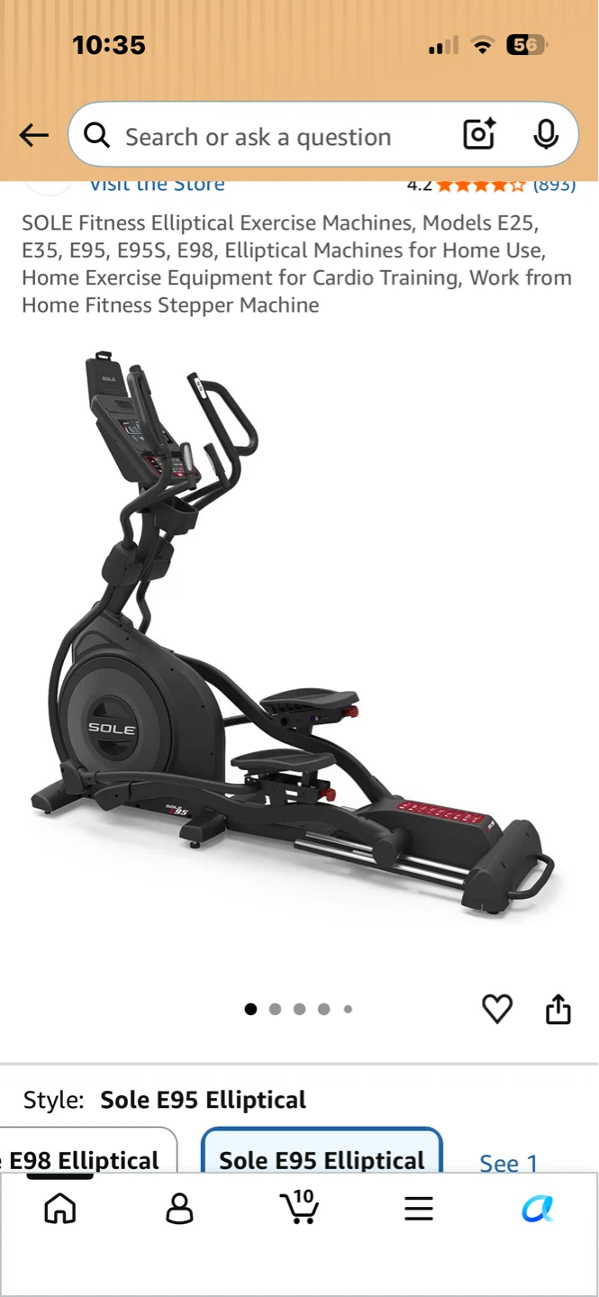 SOLE E95 Elliptical Exercise Machine - photo 2