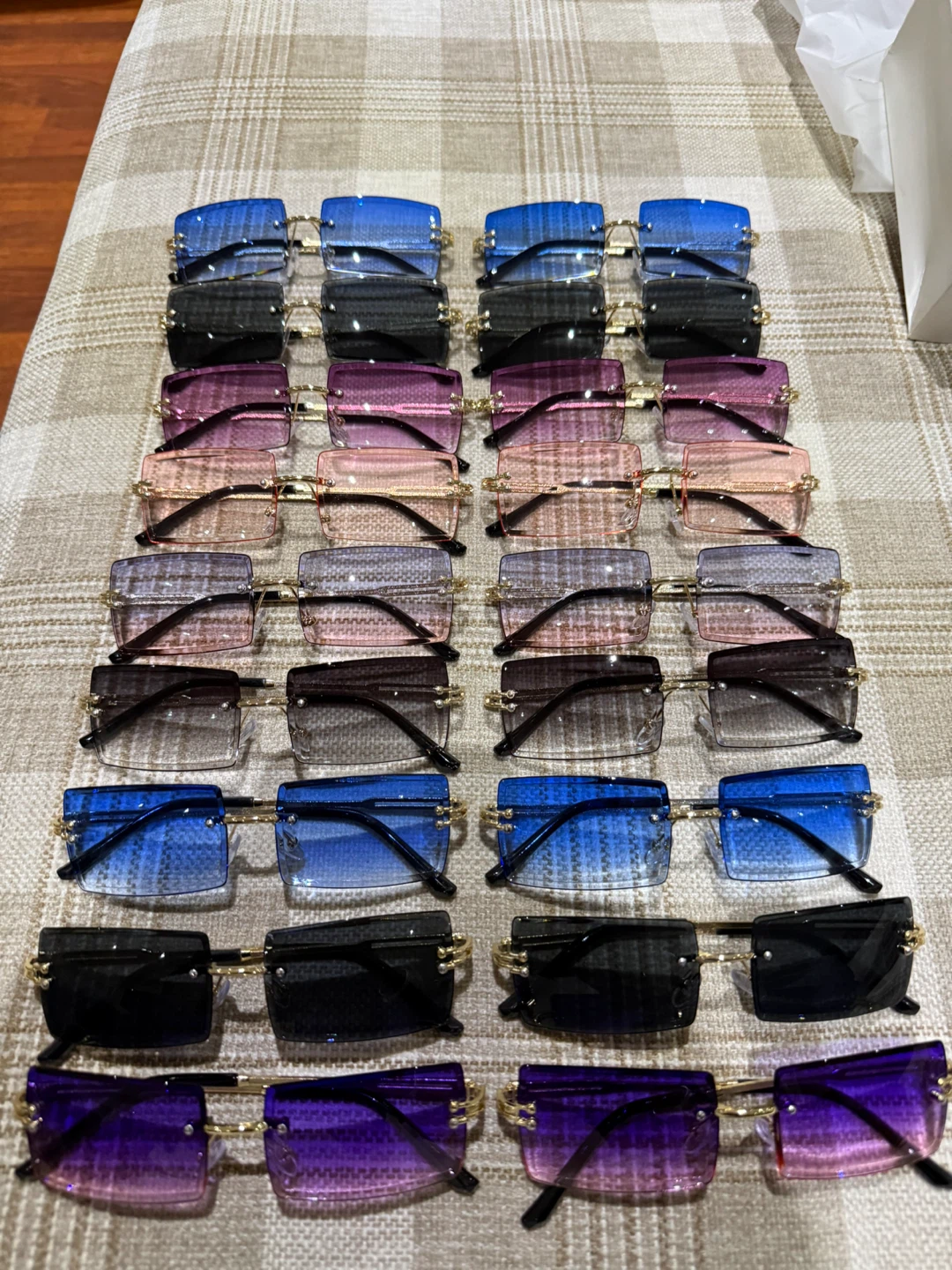Frameless Rectangular Sunglasses - Various Colours - photo 2