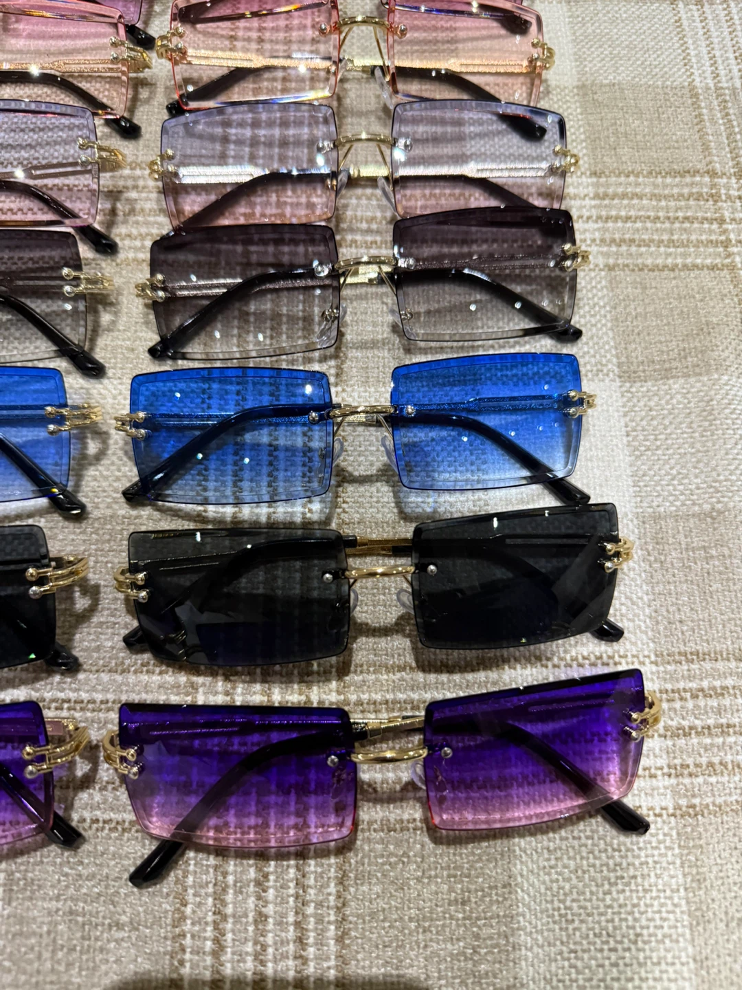 Frameless Rectangular Sunglasses - Various Colours - photo 4