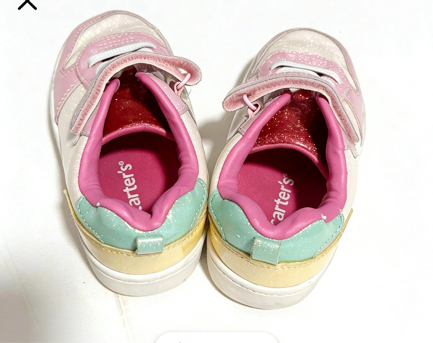 Carter's Pink & White Glitter size 11 kids - photo 2