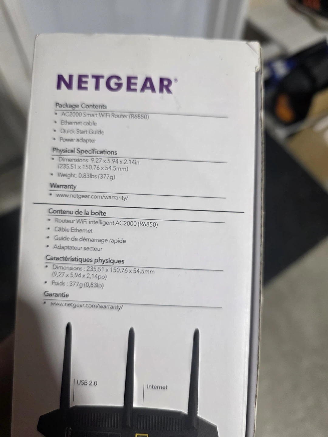 NETGEAR AC2000 Smart WiFi Router R6850 - photo 4