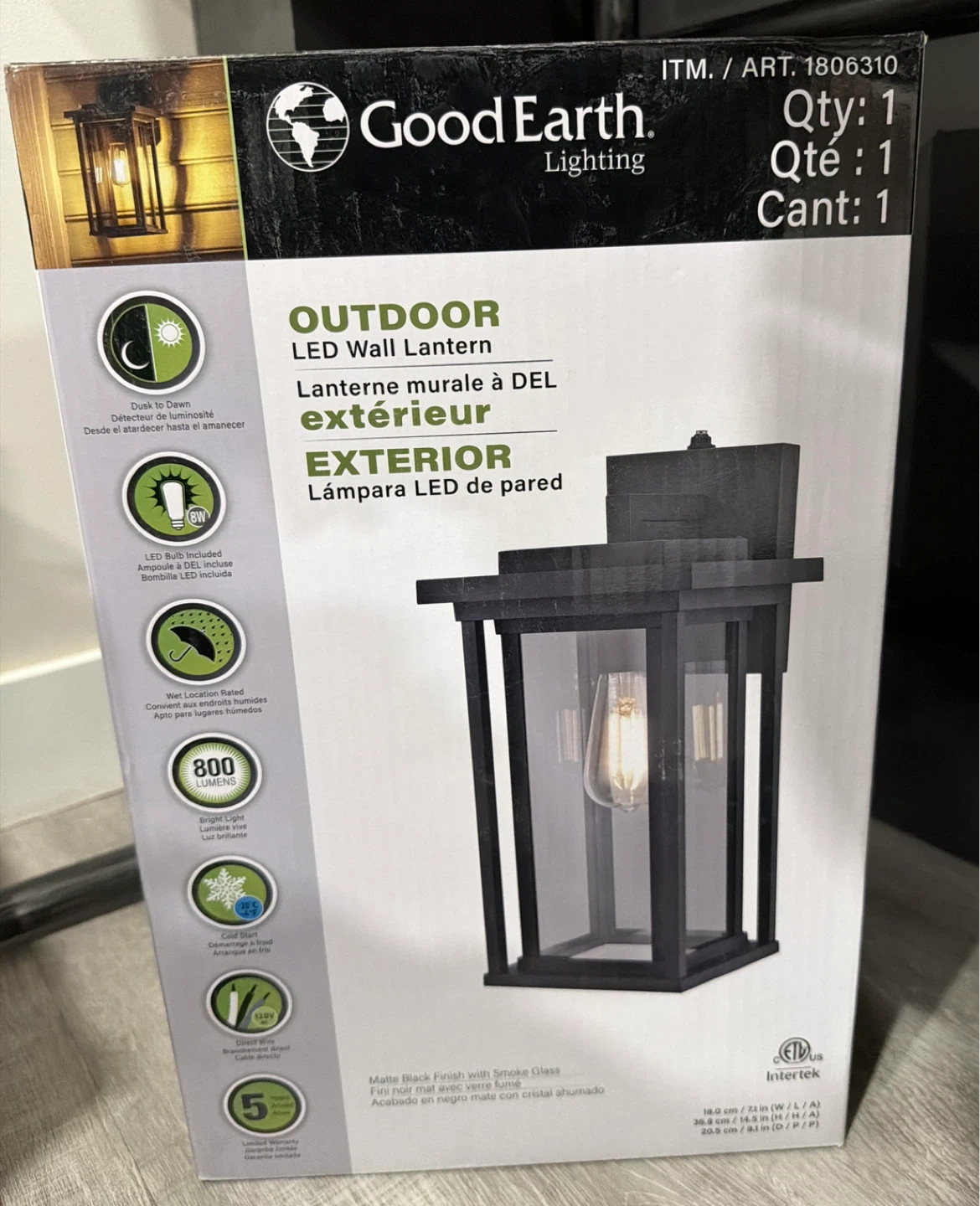 Good Earth Lighting Outdoor LED Wall Lantern - photo 2