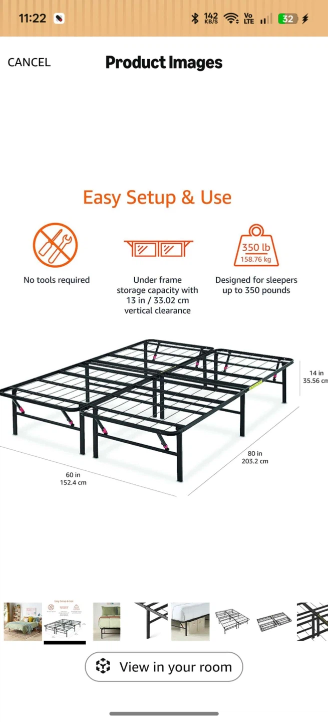 Queen Size Metal Bed Frame - photo 5