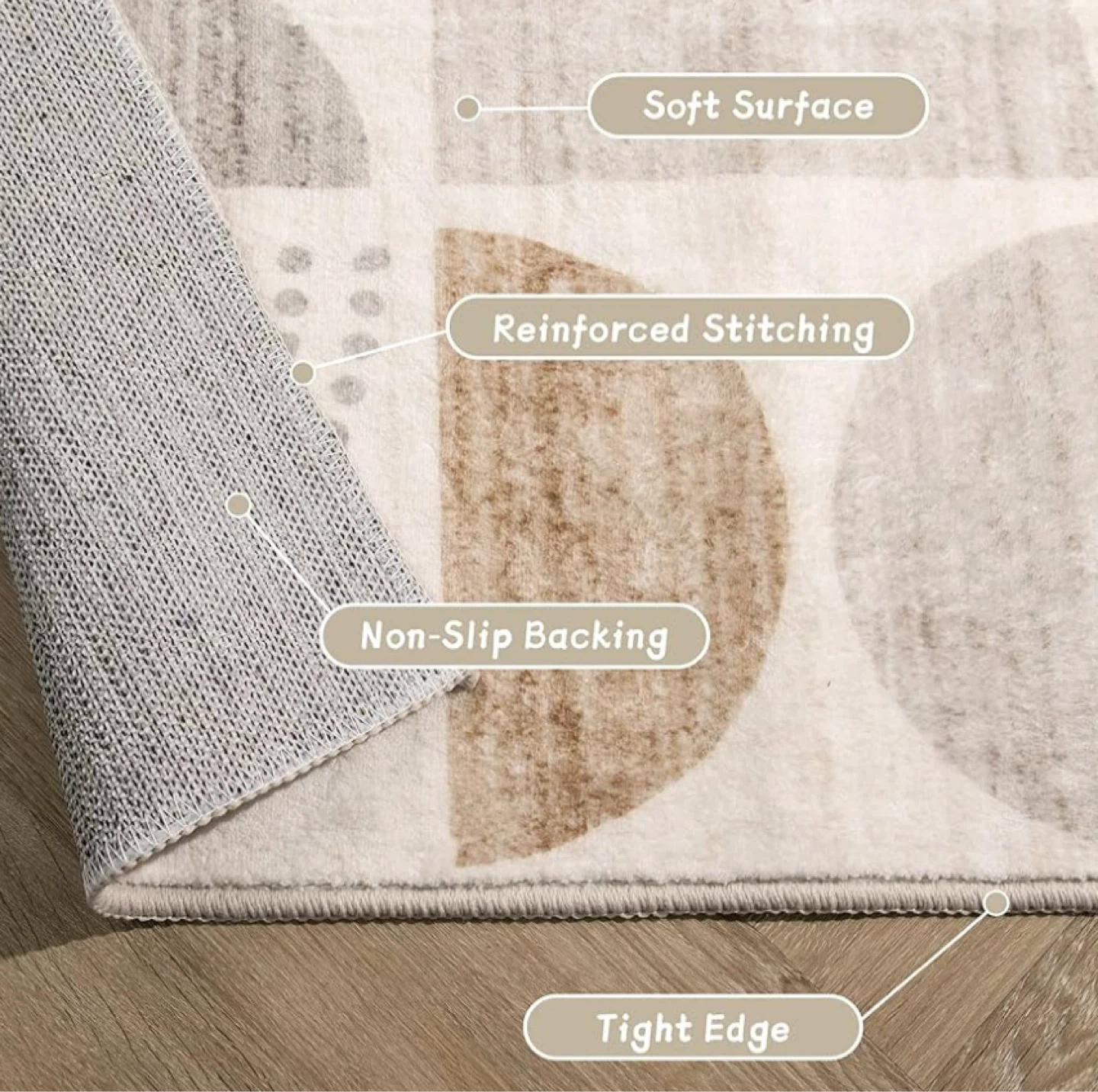 Boho  Runner Rug 2x8 .Soft Washable - photo 5
