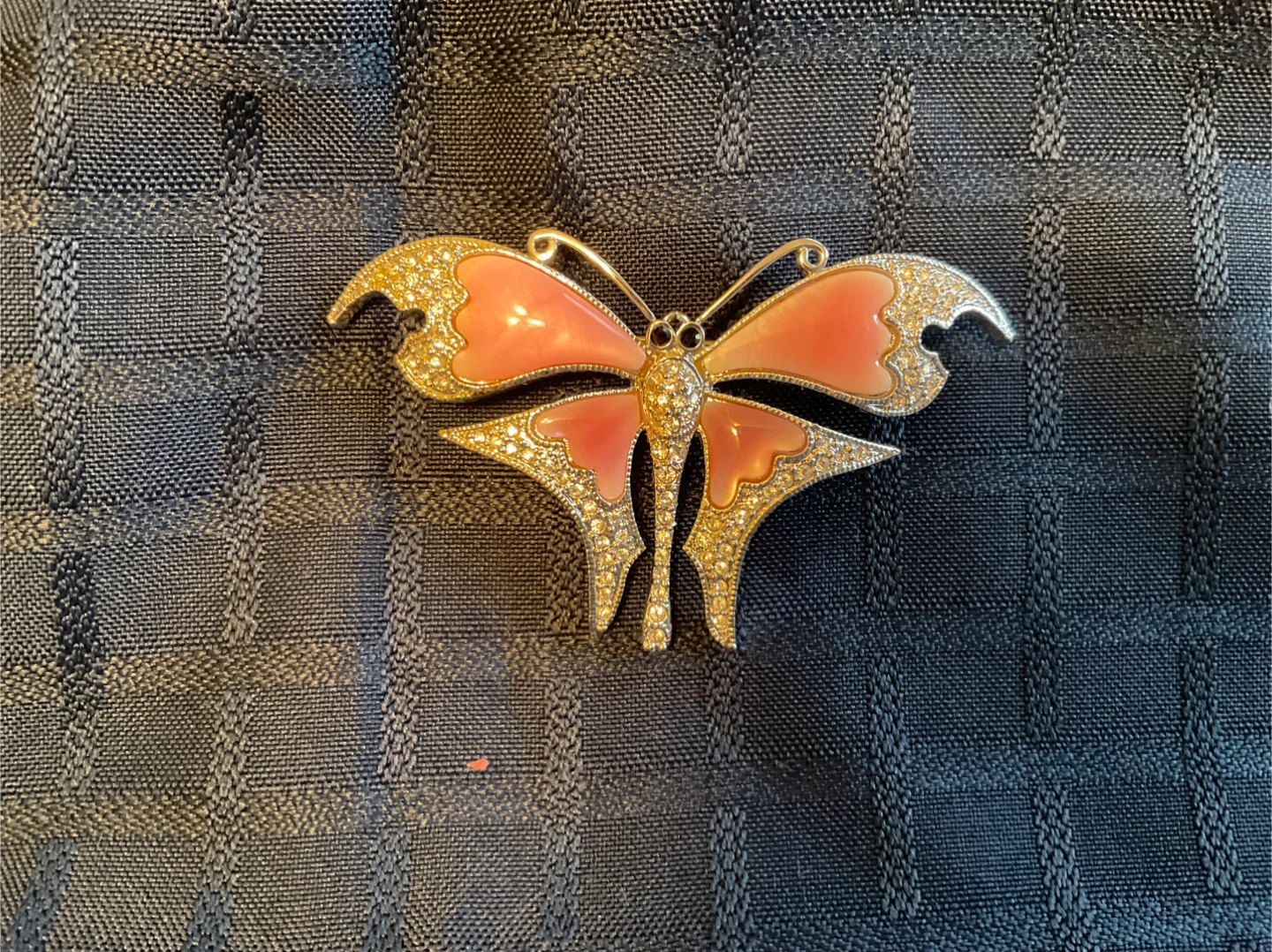 Butterfly Brooch with Mother of Pearl