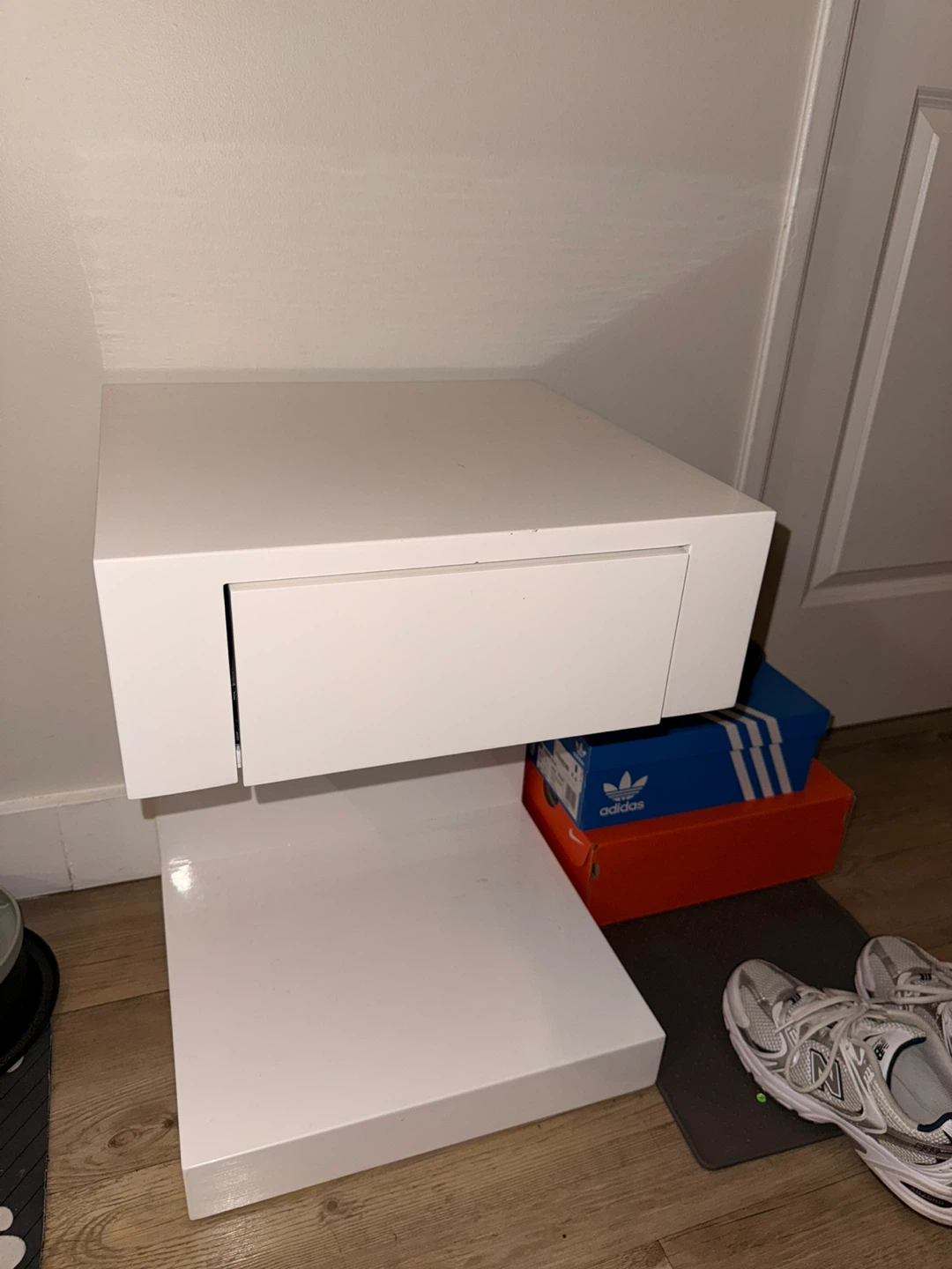 White Floating Nightstand