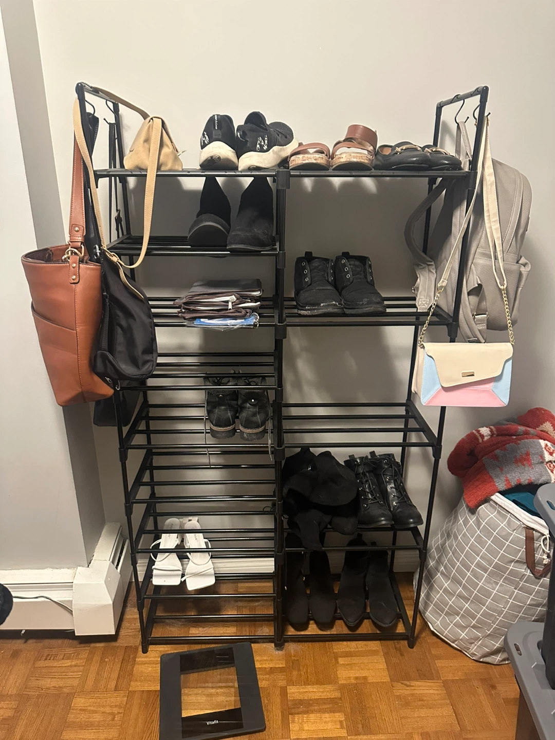 Black 8-Tier Shoe Organizer Rack - photo 3