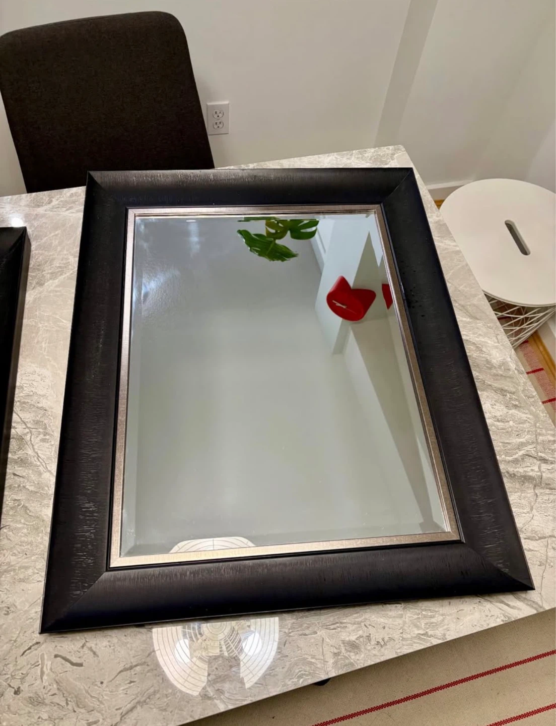 Deco Black and Silver Frame Wall Mirrors (retail $261) - photo 3
