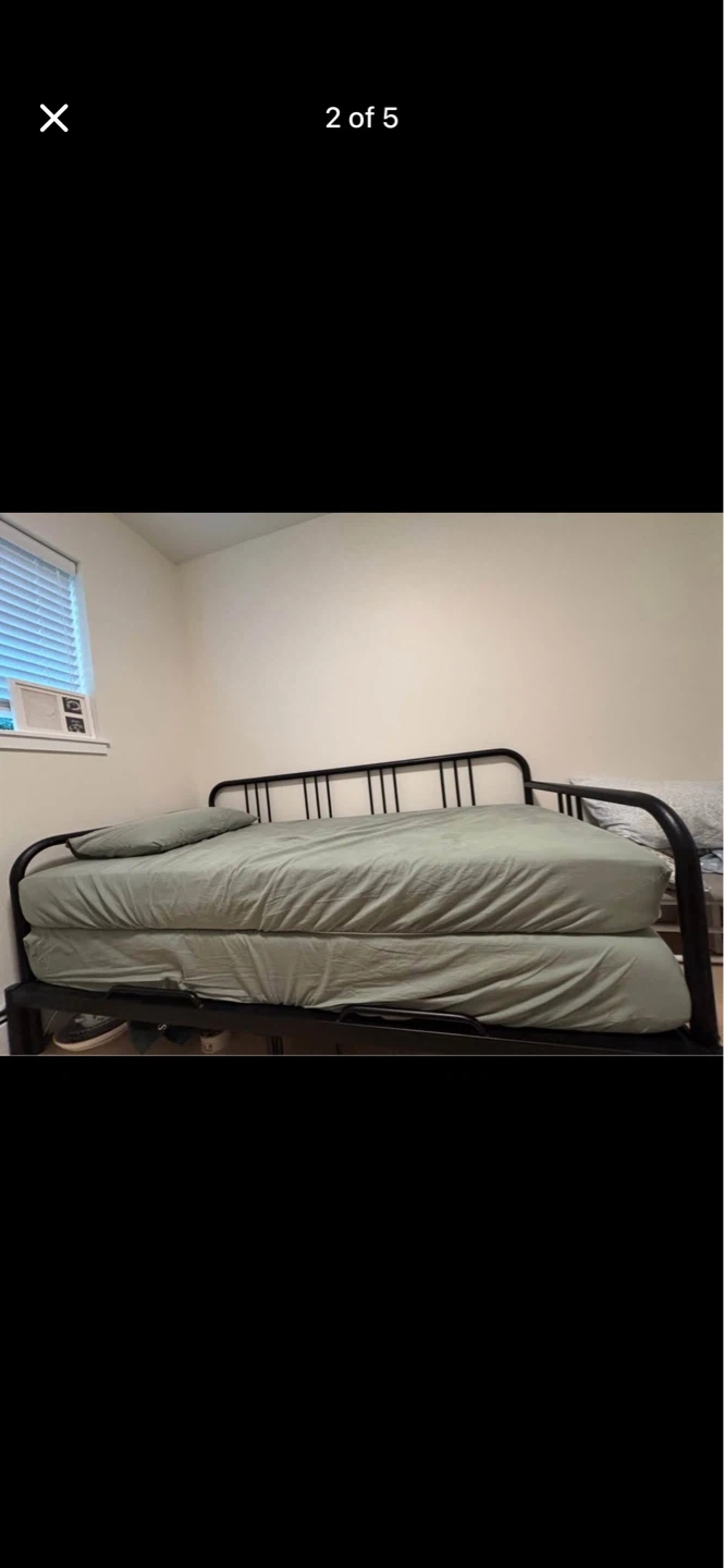 Black Metal Daybed Frame - photo 2