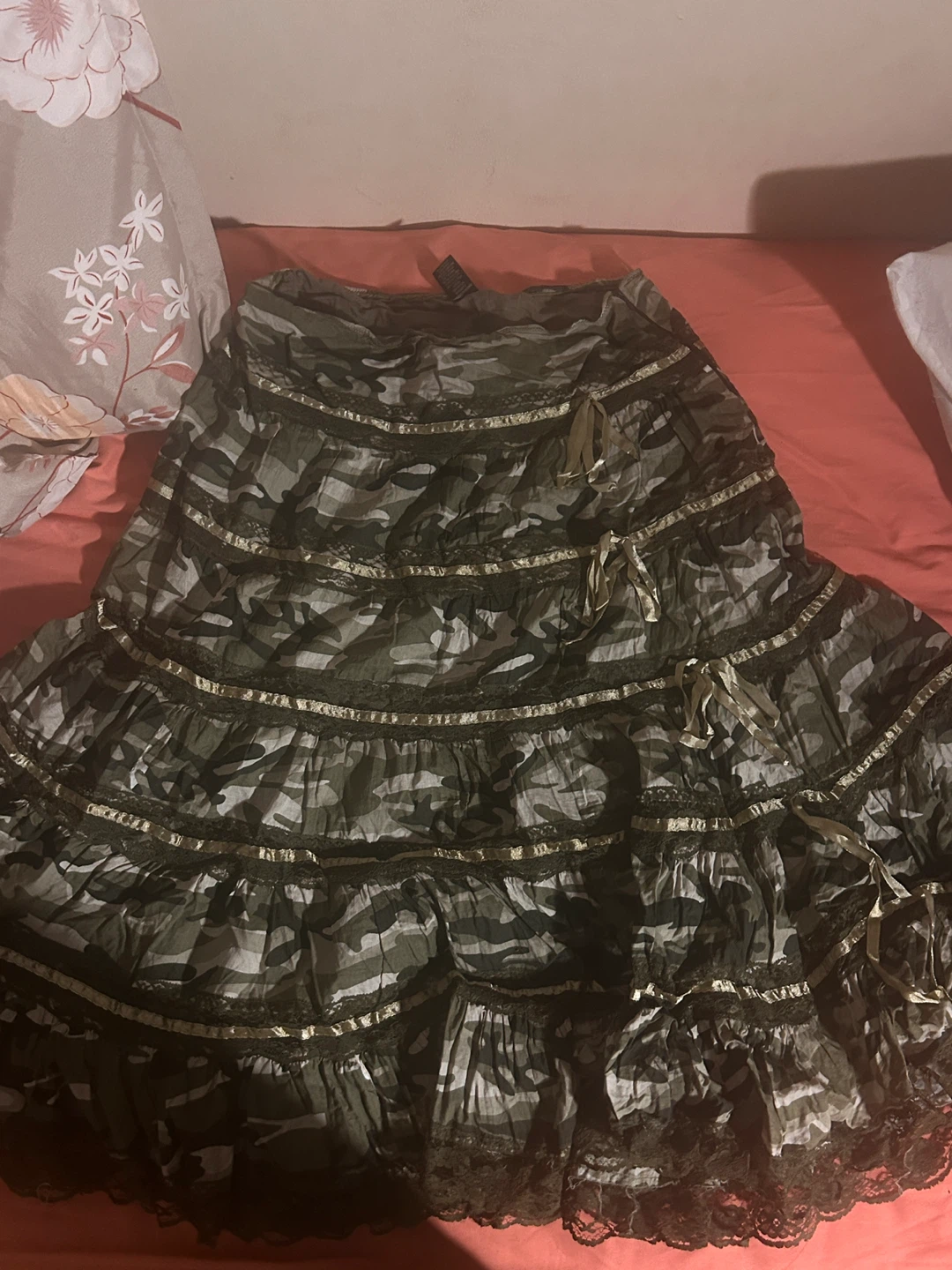 Camouflage Tiered Maxi Skirt - photo 2