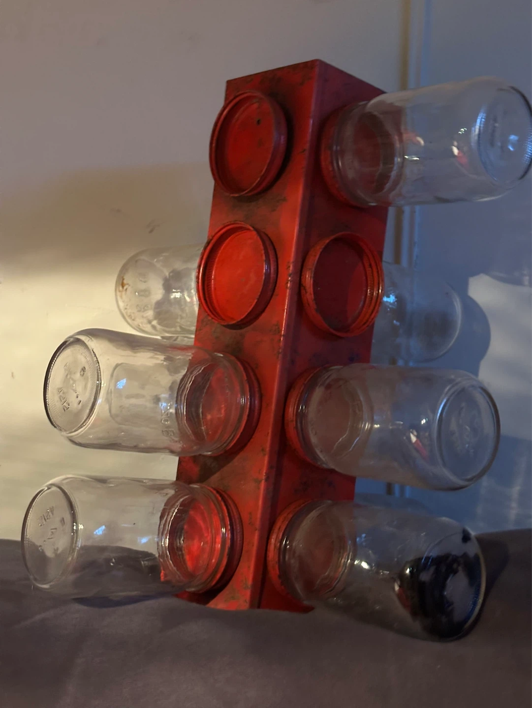 Vintage nuts and bolts revolving storage
