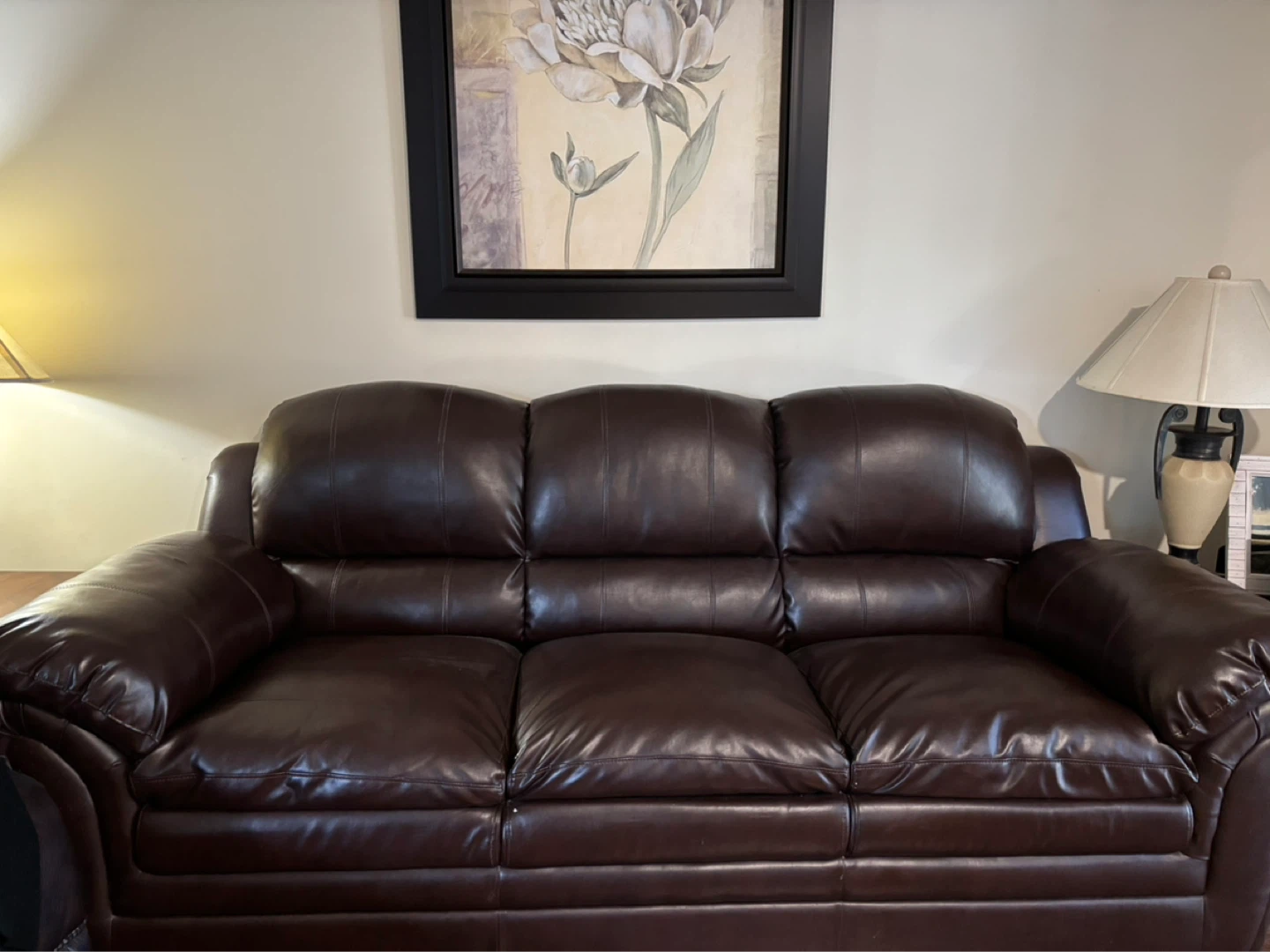 Brown Leather Sofa