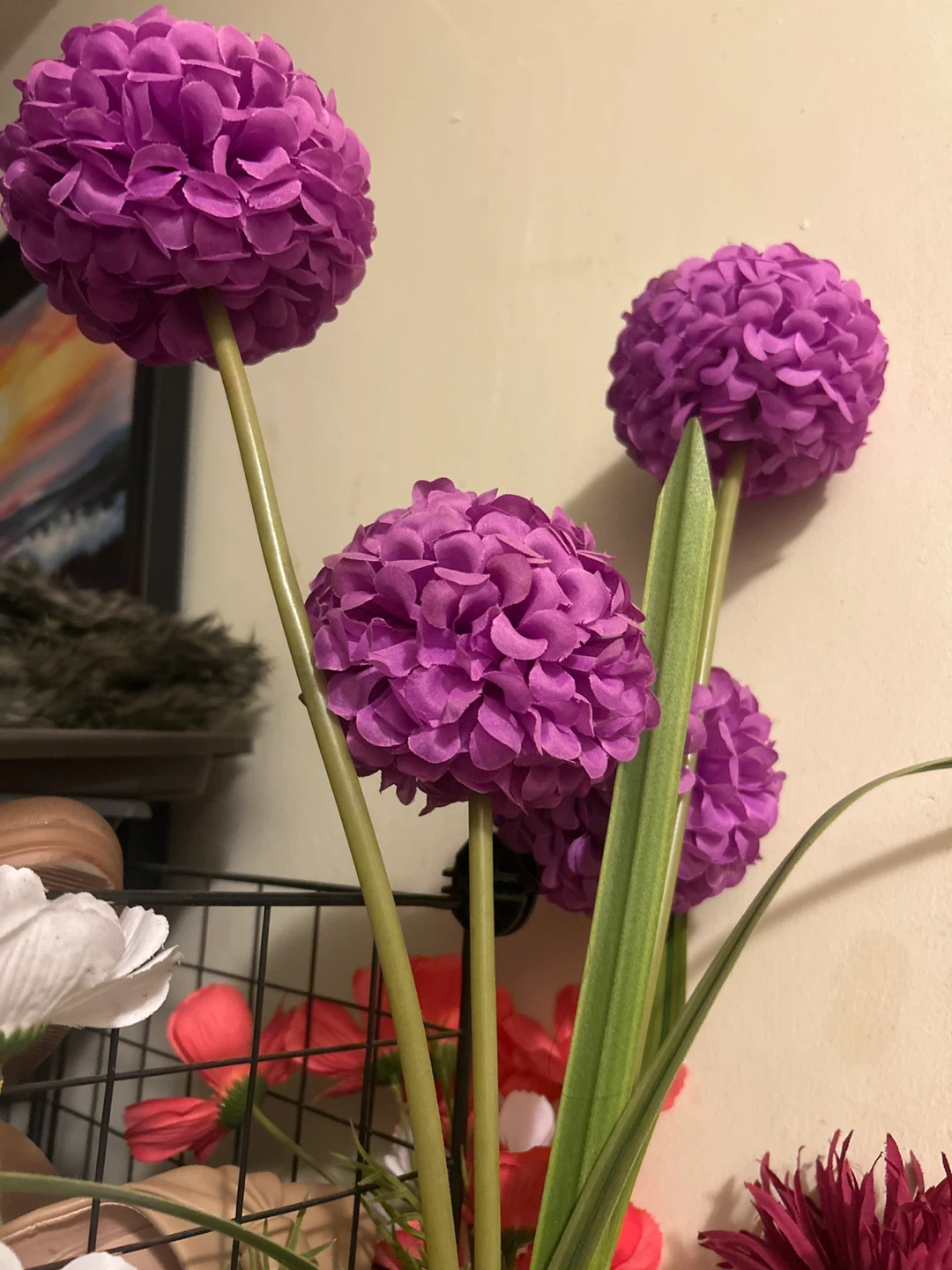 Purple Artificial Flowers - photo 2