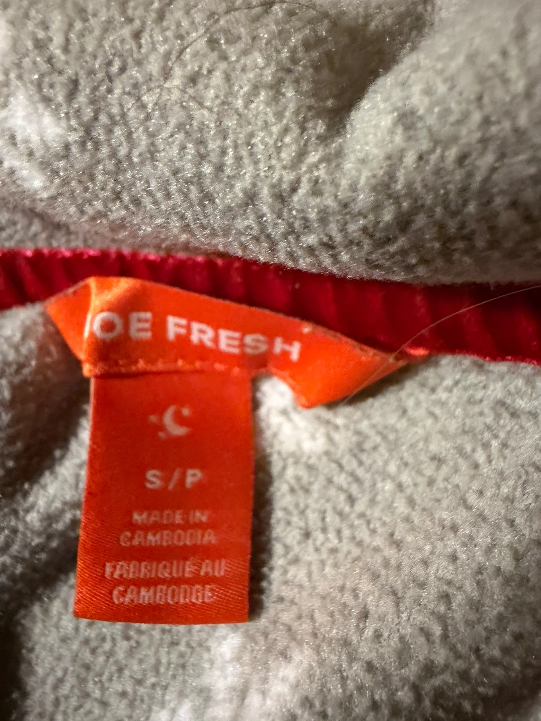 Joe Fresh Grey Snowflake Pajama Top