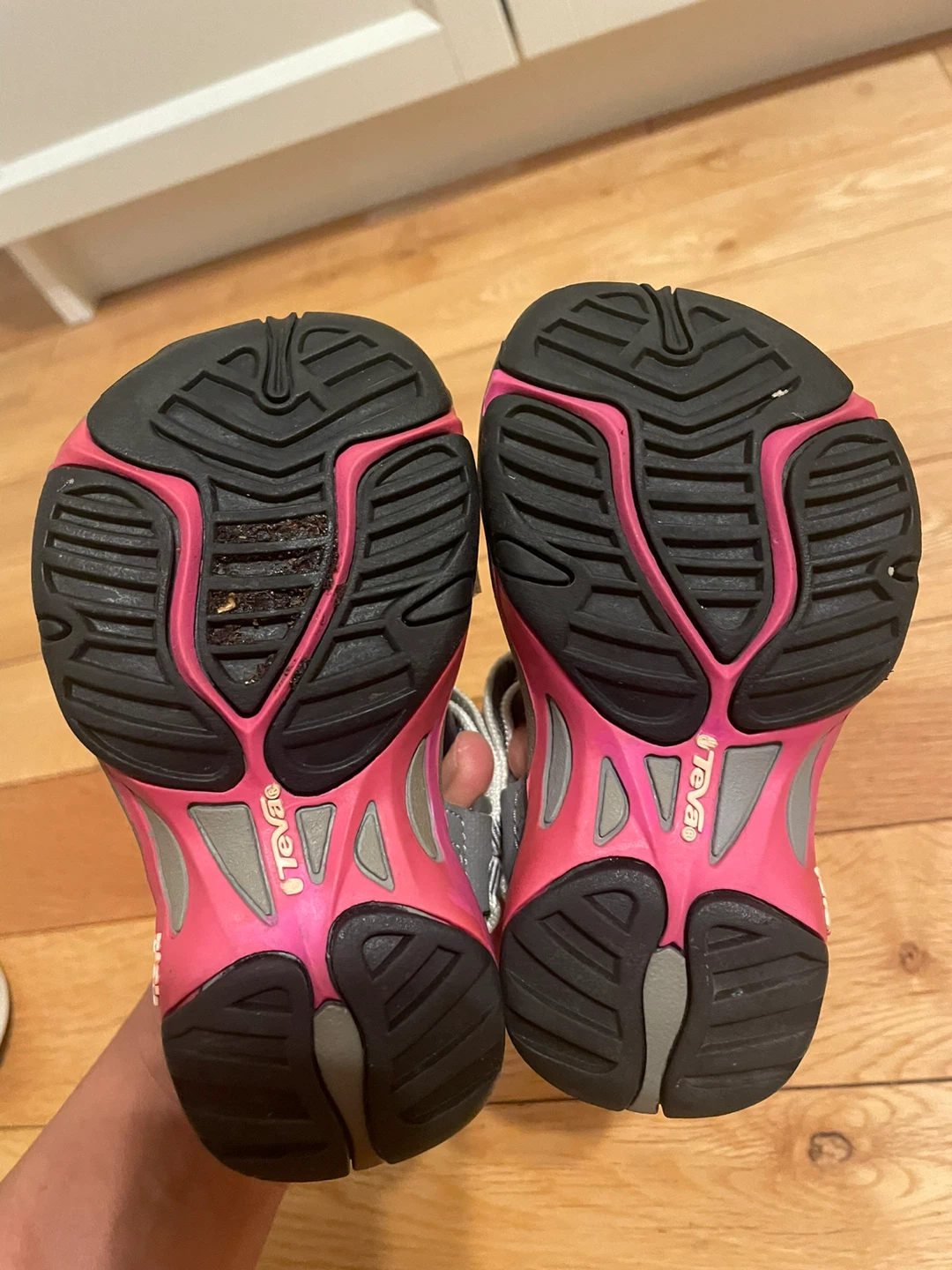 Kids Teva Pink Grey Sandals Toddler Size 7 - photo 3